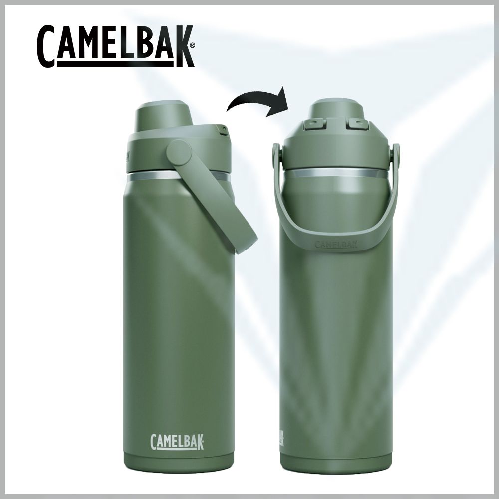 【CamelBak】CB2932301060 600ml Chug 不鏽鋼彈蓋運動保溫/保冰瓶 - 青苔綠