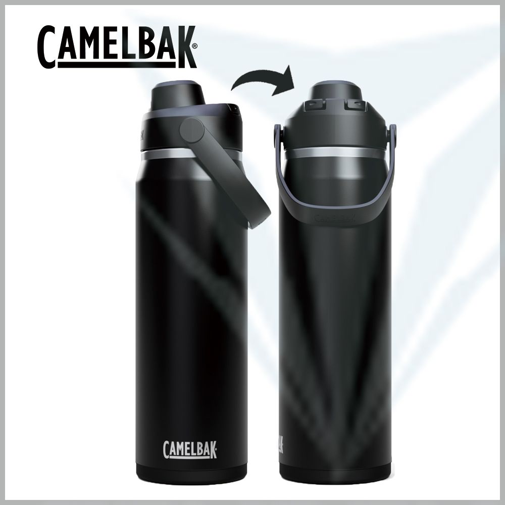 【CamelBak】CB2931001075 750ml Chug 不鏽鋼彈蓋運動保溫/保冰瓶 - 濃黑