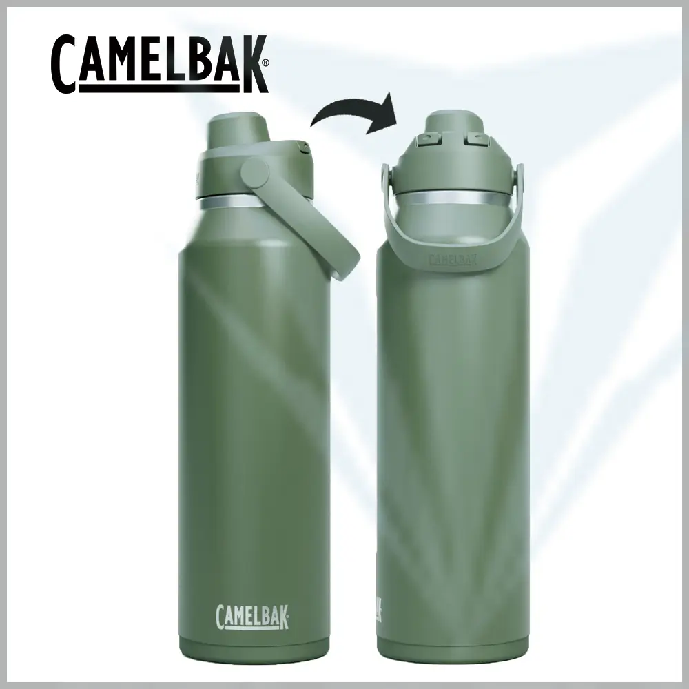 CamelBak 1000ml Chug 不鏽鋼彈蓋運動保溫瓶 - 青苔綠