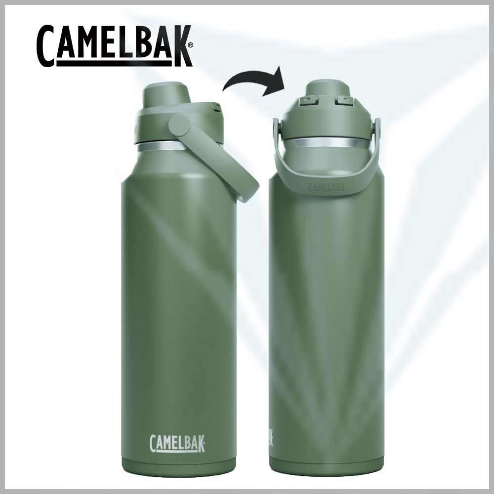 【CamelBak】CB2929301012 1200ml Chug 不鏽鋼彈蓋運動保溫/保冰瓶 - 青苔綠