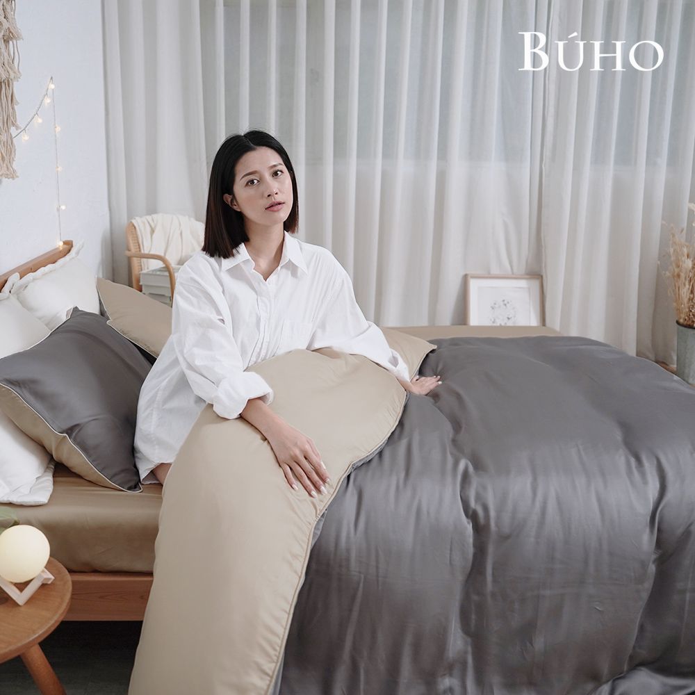 【BUHO布歐】絲滑星鑽100支純天絲™3.5尺單人床包枕套二件組-台灣製/ 質木潤所