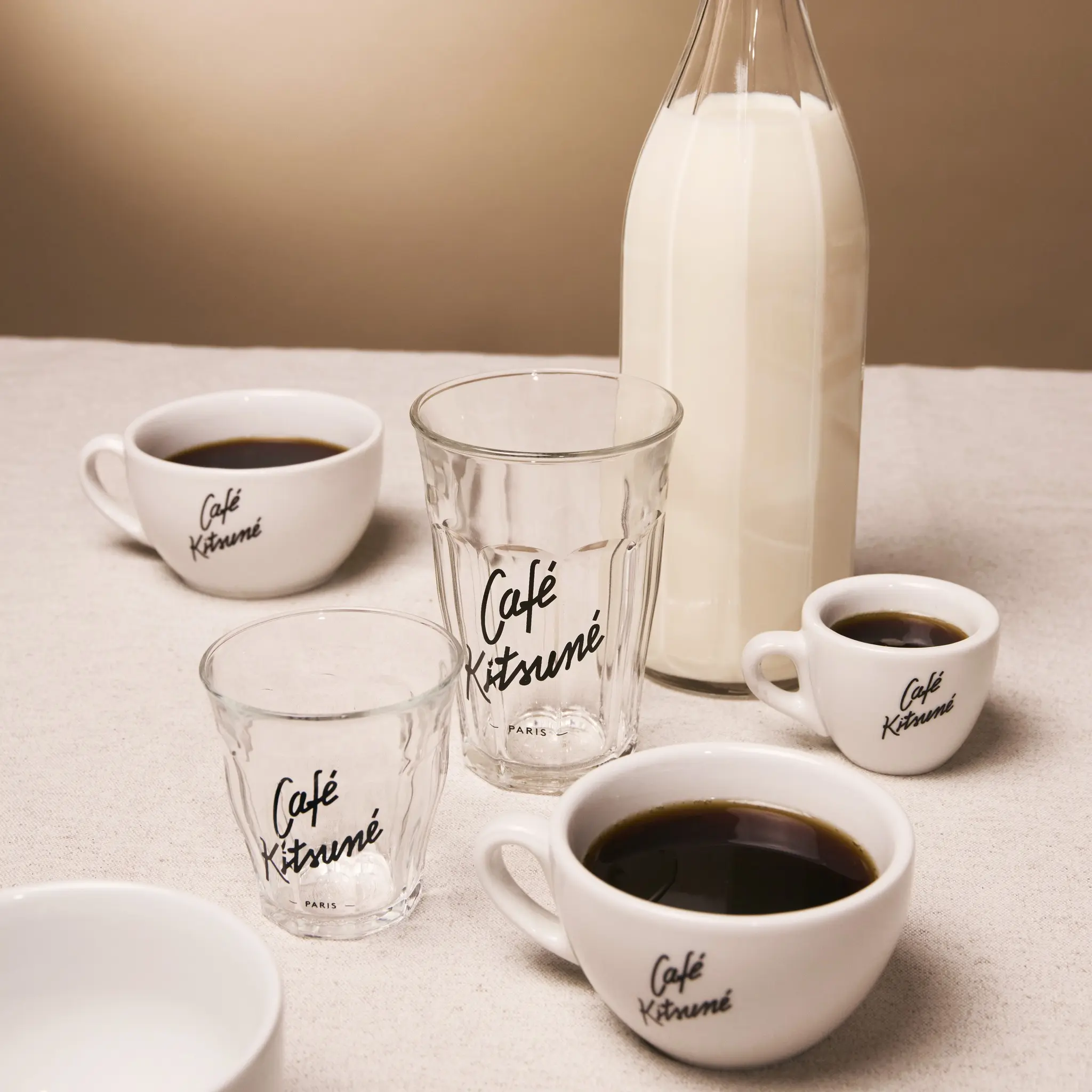 CAFÉ KITSUNÉ COLLAB 法國Duralex強化玻璃杯16CL (160ml)