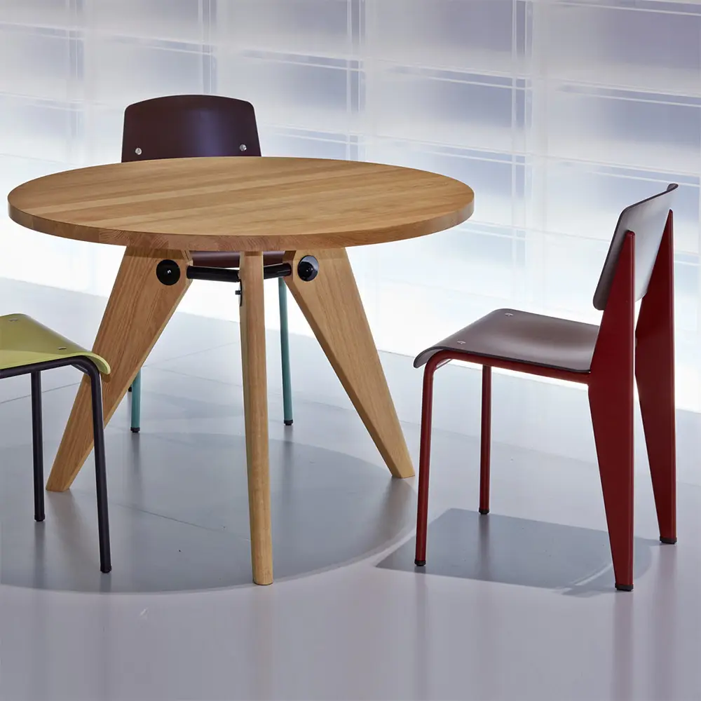 北歐櫥窗/Vitra Guéridon Table 三角圓桌 (淺橡木、直徑 105 公分)