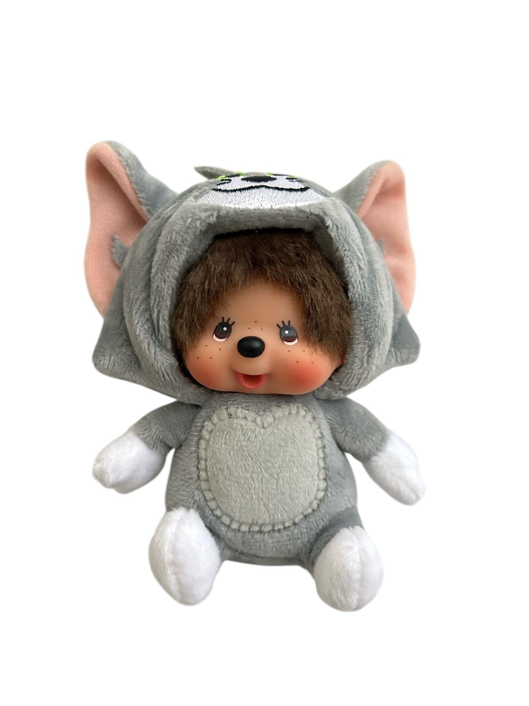 Tom & Jerry x Monchhichi 人氣聯名款吊飾(243051/灰/Tom/蒙奇奇/湯姆貓與傑利鼠/聯名款/平行輸入)