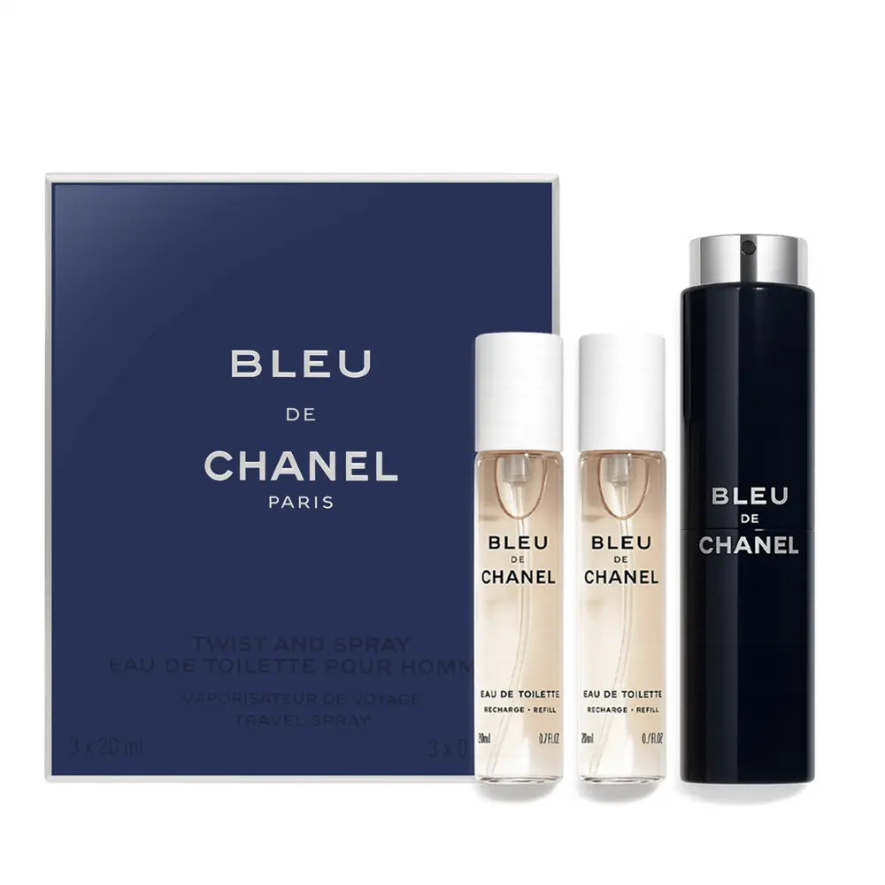 CHANEL 香奈兒 BLEU DE 藍色男性淡香水(20mlX3)EDT-平行輸入