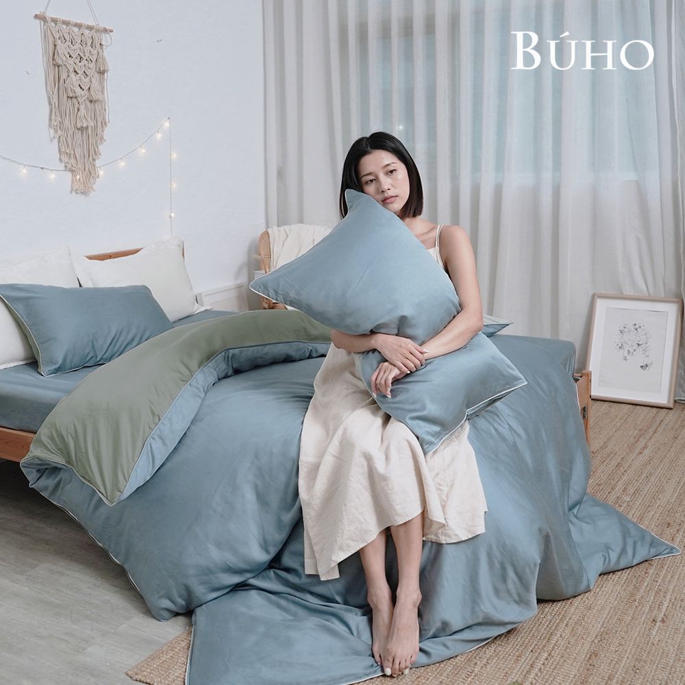 【BUHO布歐】絲滑星鑽100支純天絲™3.5尺單包+雙人被套三件組-台灣製/ 秘海翠湖
