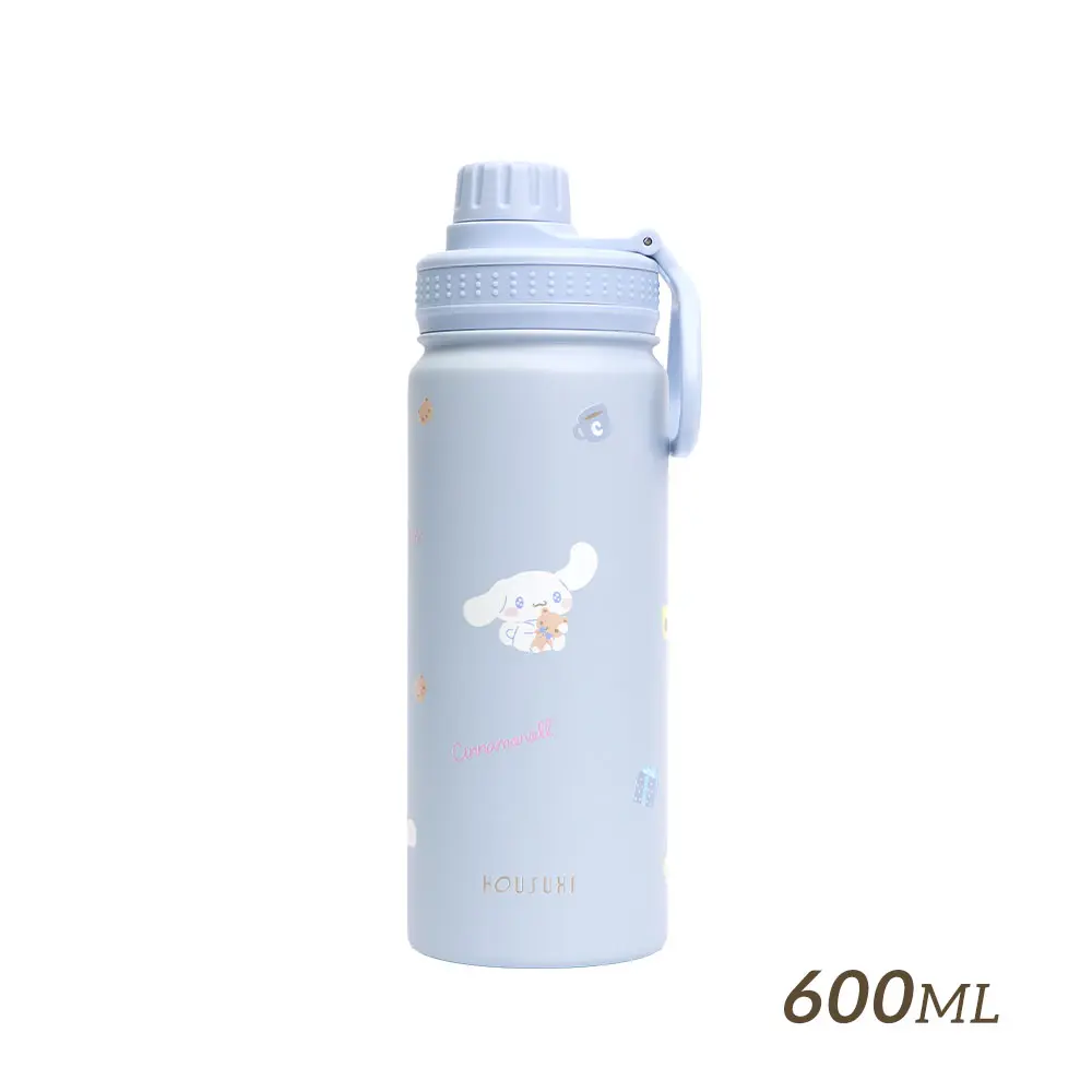 HOUSUXI三麗鷗大耳狗鎖蓋保溫瓶/ 附吸管/ 600ml