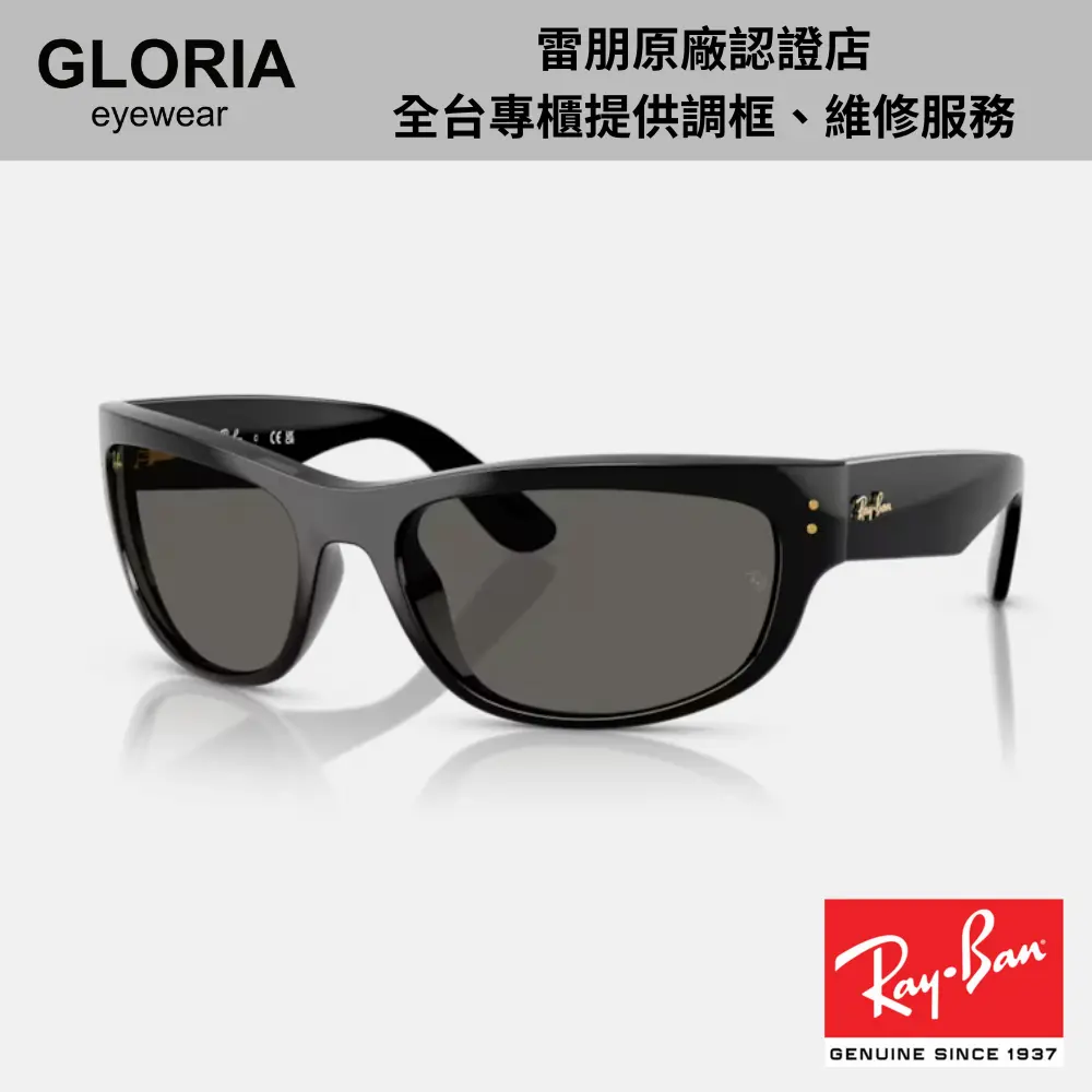 Ray Ban｜RB2289-6826J5 極黑方形膠框太陽眼鏡/ 公司貨