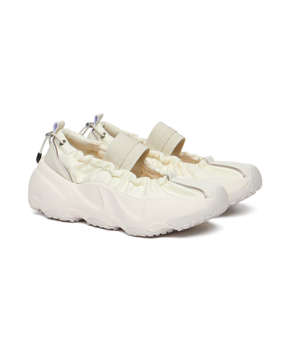 韓國 Rockfish Weatherwear PUFFIN SCRUNCH SNEAKERS 厚底鬆緊綁帶運動鞋/ 象牙白 IVORY/ 預購 24.5 cm