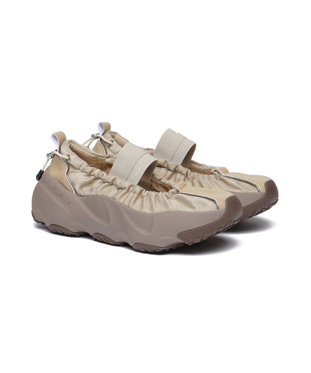 韓國 Rockfish Weatherwear PUFFIN SCRUNCH SNEAKERS 厚底鬆緊綁帶運動鞋/ 米色 BEIGE/ 預購 24 cm