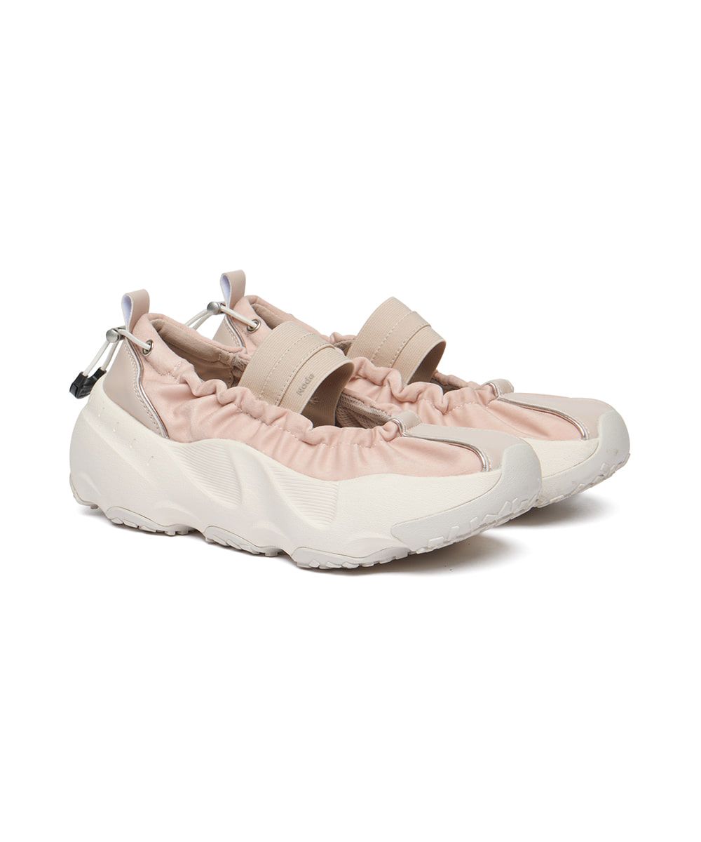 韓國 Rockfish Weatherwear PUFFIN SCRUNCH SNEAKERS 厚底鬆緊綁帶運動鞋/ 粉米色 PINK BEIGE/ 預購 23 cm