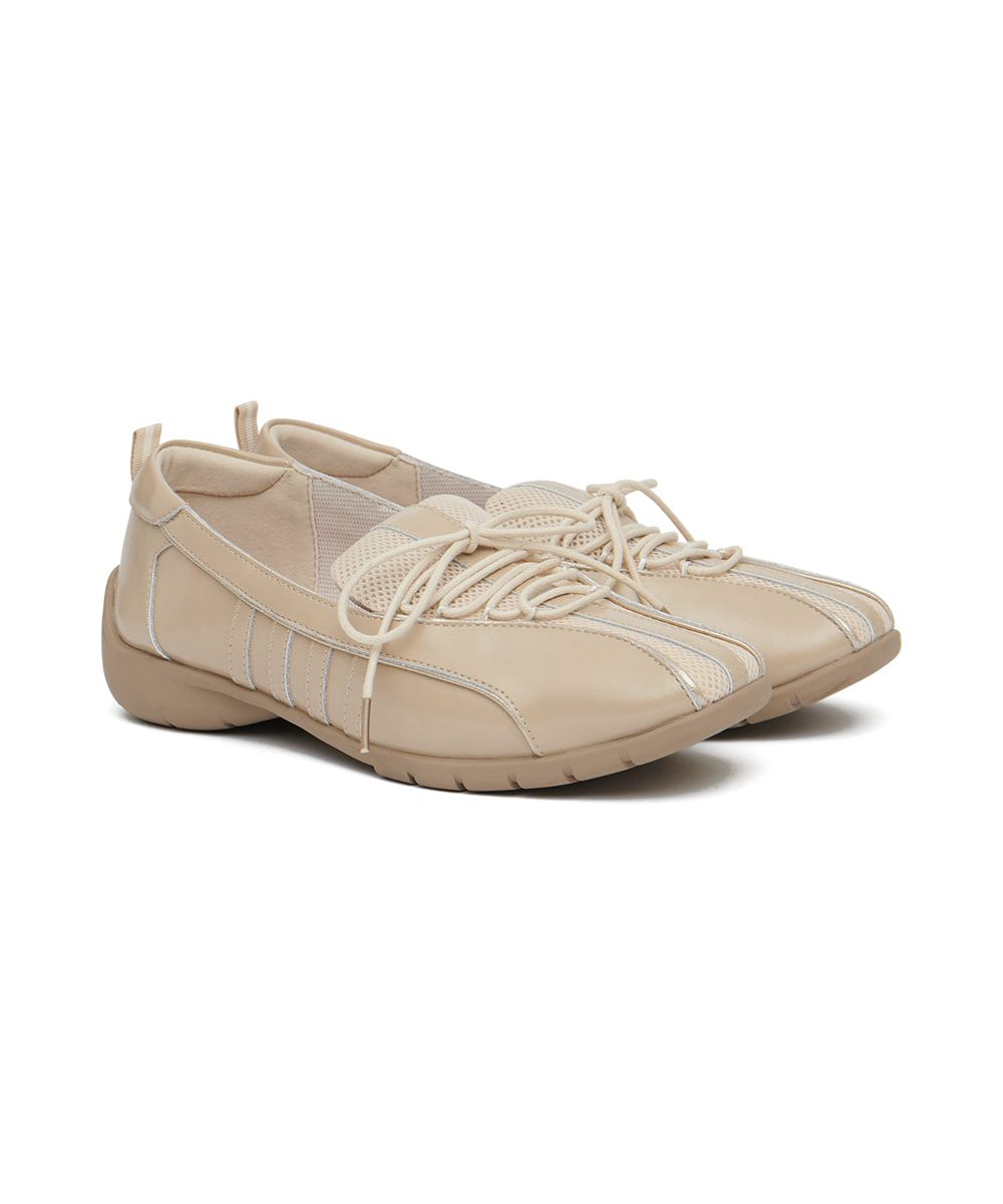 韓國 Rockfish Weatherwear BLISS SLIP-ON SNEAKERS 亮面皮革休閒鞋/ 米色 BEIGE/ 預購 24 cm