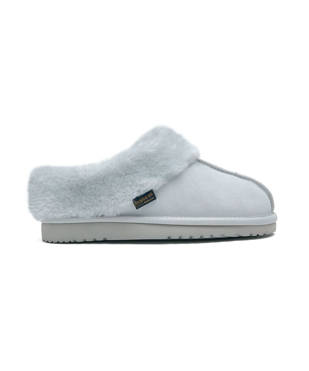 韓國 Rockfish Weatherwear ORIGINAL WINTER FUR MULES 絨毛保暖穆勒鞋/ 藍色 BLUE/ 預購 26 cm