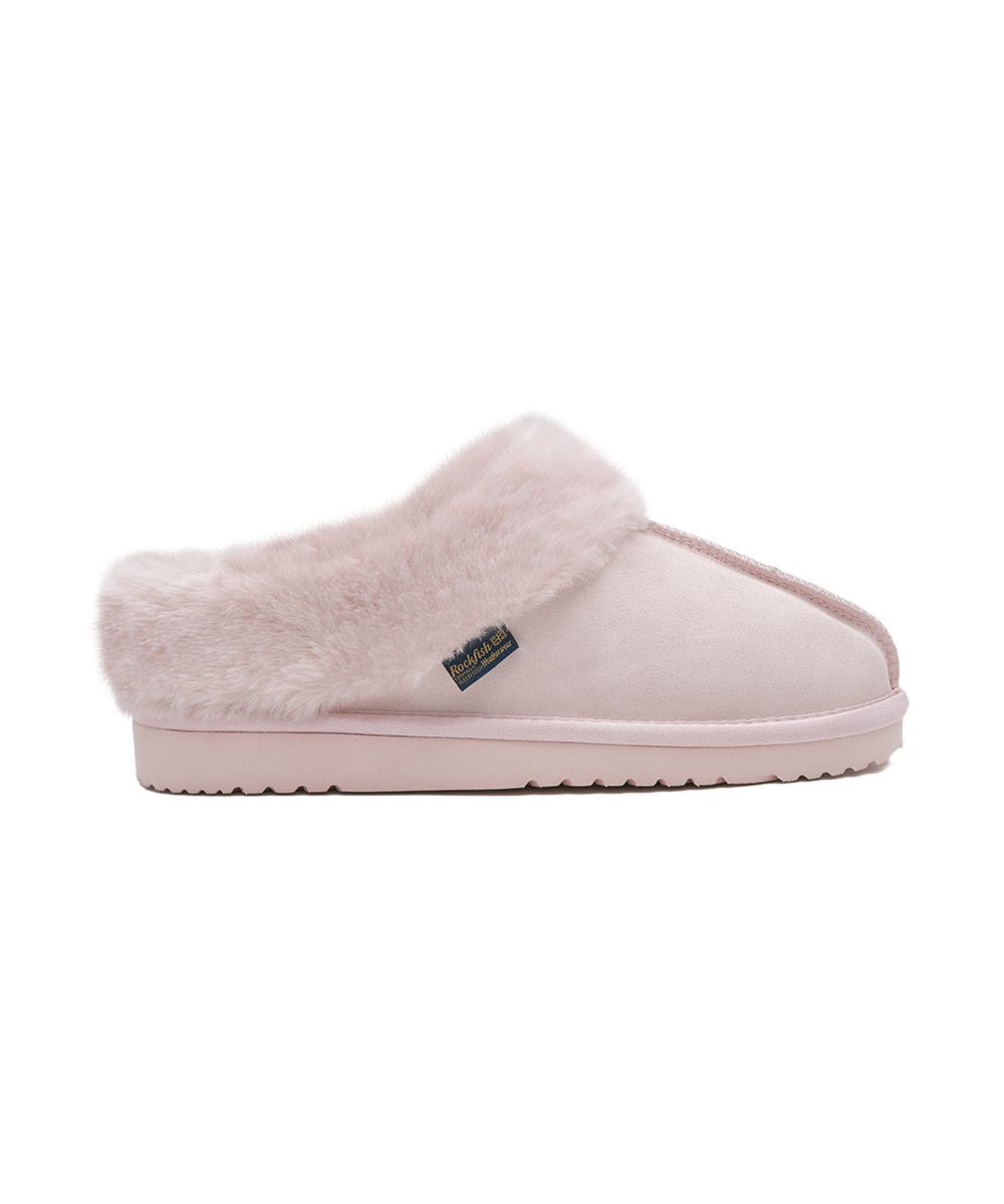 韓國 Rockfish Weatherwear ORIGINAL WINTER FUR MULES 絨毛保暖穆勒鞋/ 粉色 PINK/ 預購 25 cm