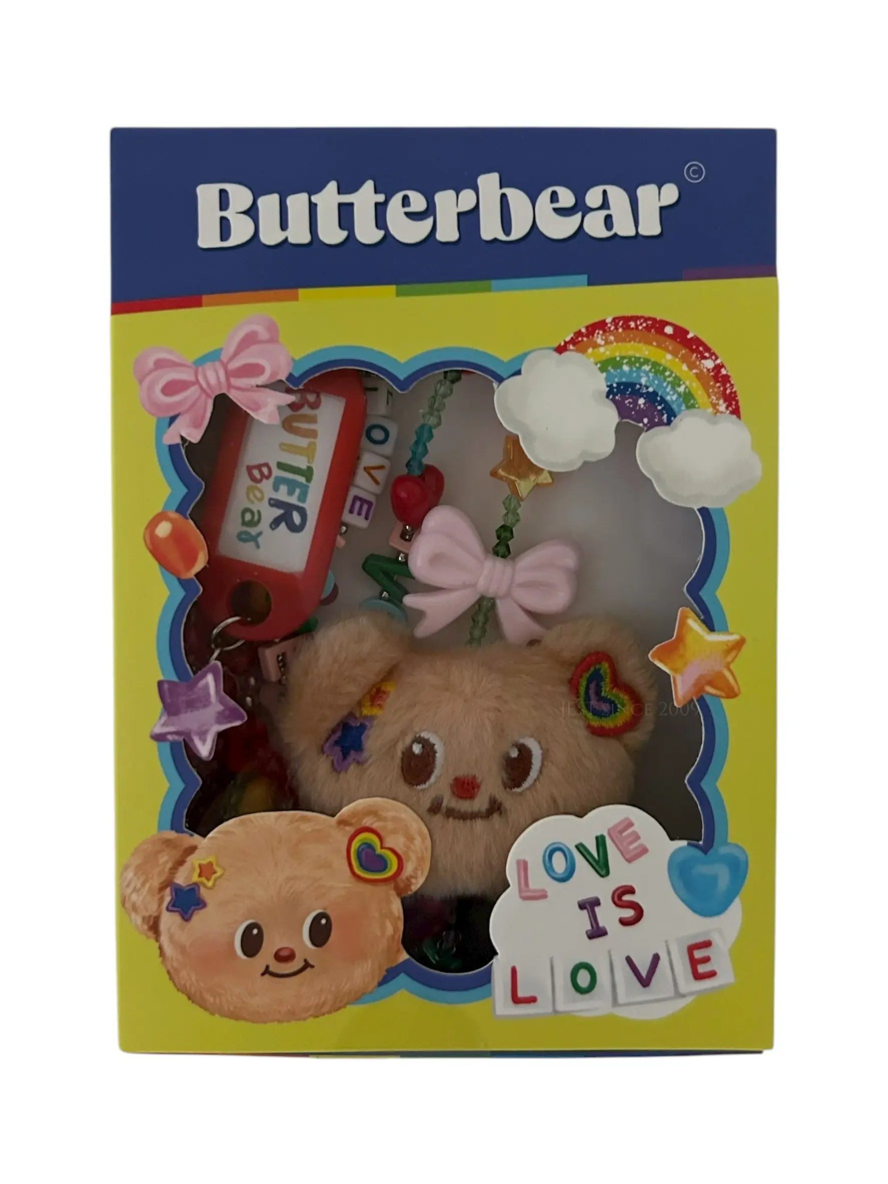 泰國 Butter Bear 超Q奶油熊 串珠吊飾(455666/彩色/LOVE/泰國/Butter World/吊飾/掛飾/平行輸入)