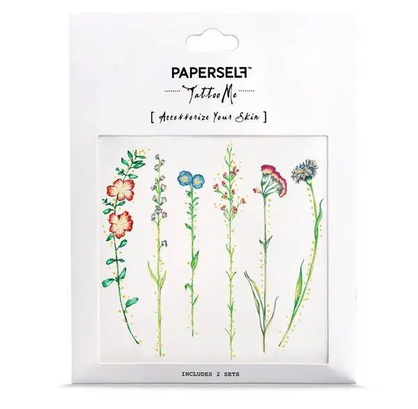PAPERSELF刺青貼紙/ 古著花Vintage Flower/ 2入
