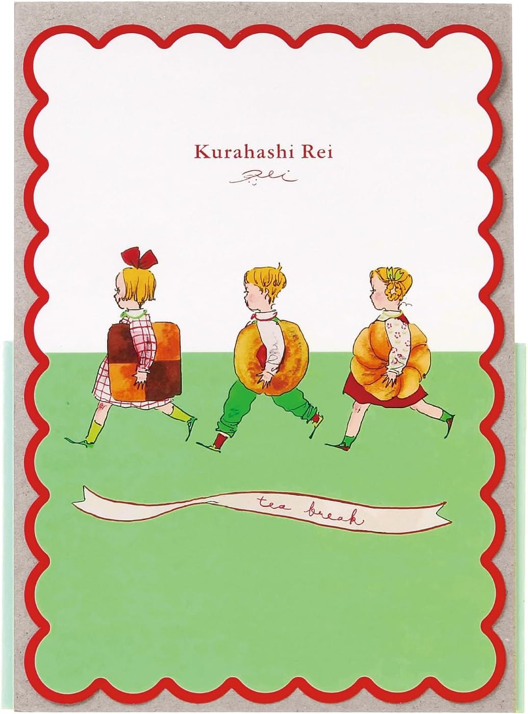 【誠品獨家】日本 Gakken Kurahashi Rei 造型信封信紙組/ 餅乾