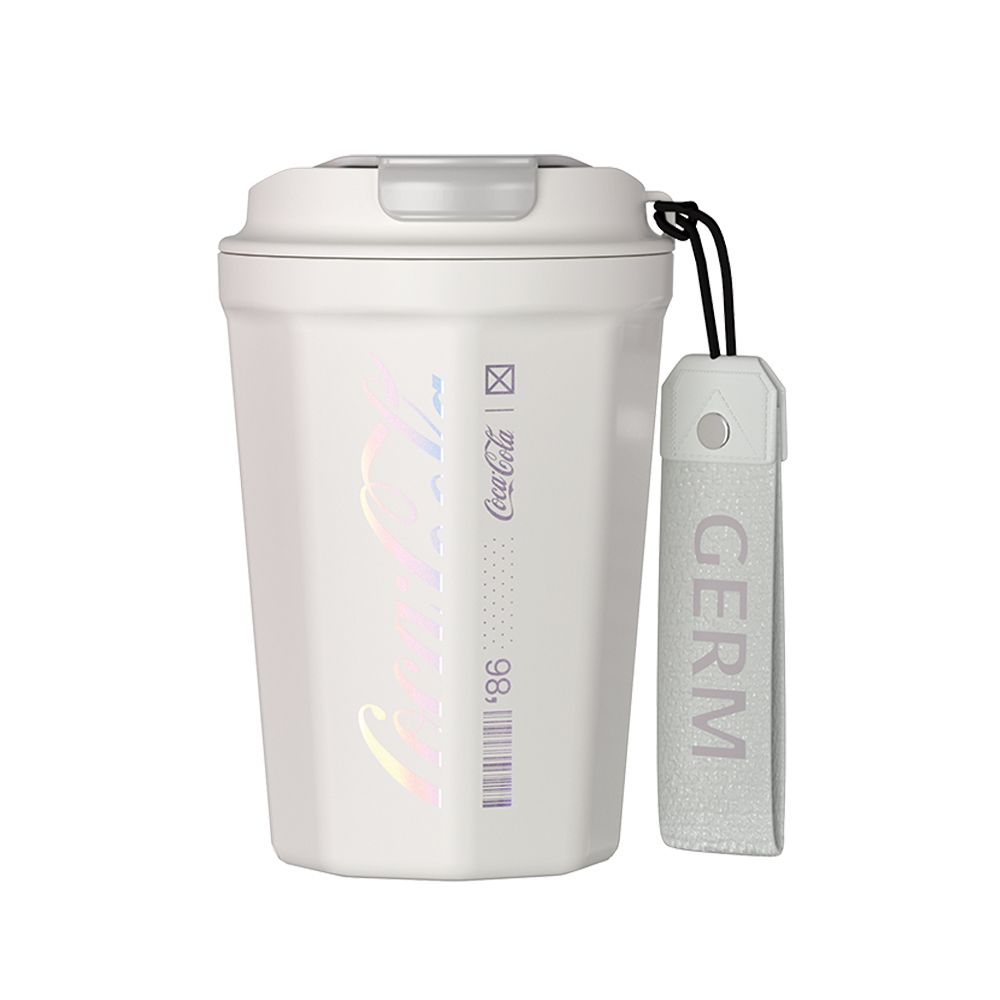 GERM格米 可口可樂聯名款菱形咖啡杯390ml/ 極光白