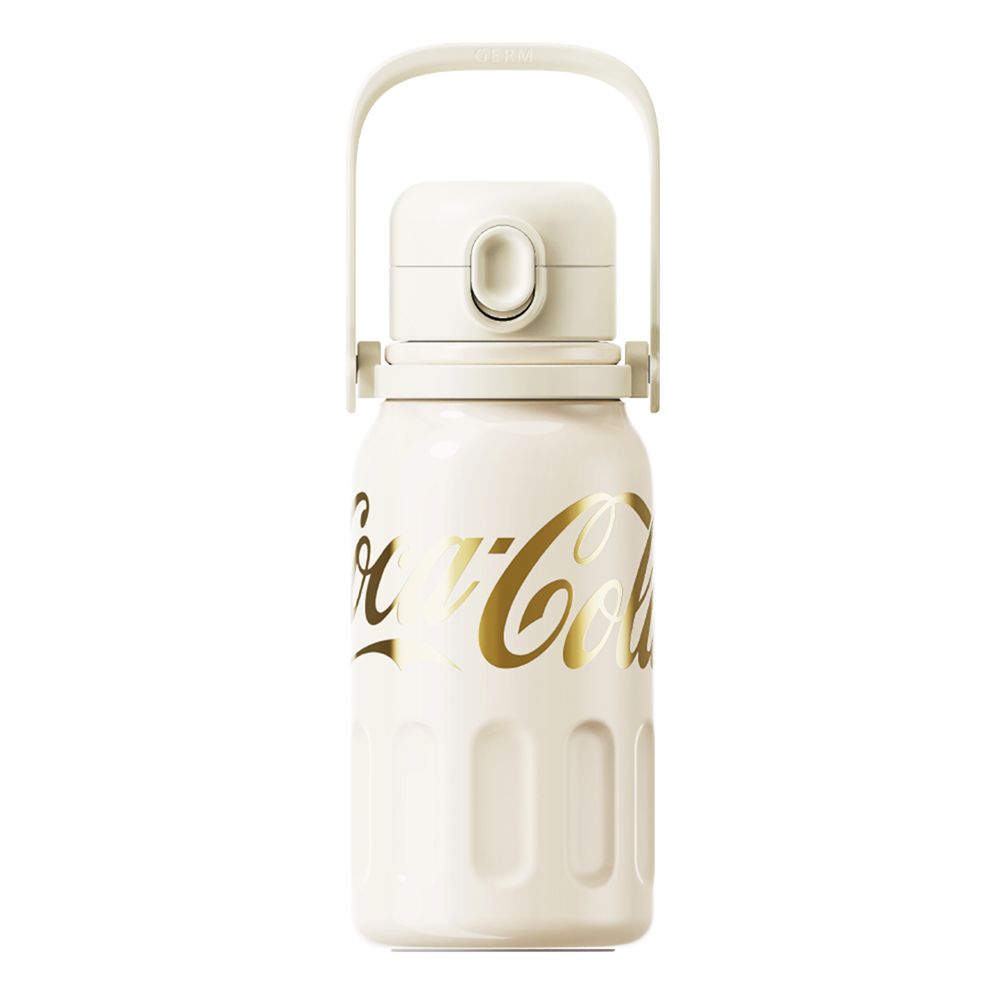 GERM格米 可口可樂聯名款彈跳律動手提保溫杯850ml/ 浮光白