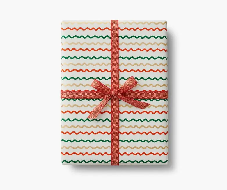 美國 RIFLE PAPER Holiday 包裝紙/ 捲/ Ribbon Stripe