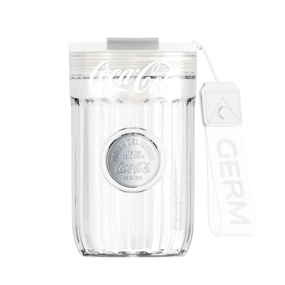 GERM格米 可口可樂聯名款徽章系列水杯500ml/ 月光白