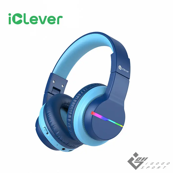 iClever BTH12炫光無線兒童耳機/ 藍色