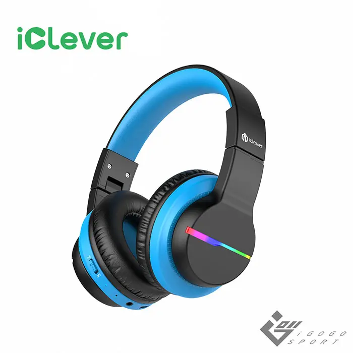 iClever BTH12炫光無線兒童耳機/ 黑色