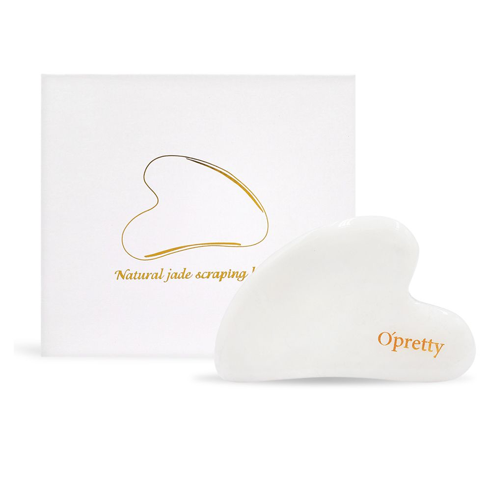 O'Pretty 歐沛媞 白玉按摩刮痧板-心型-公司貨
