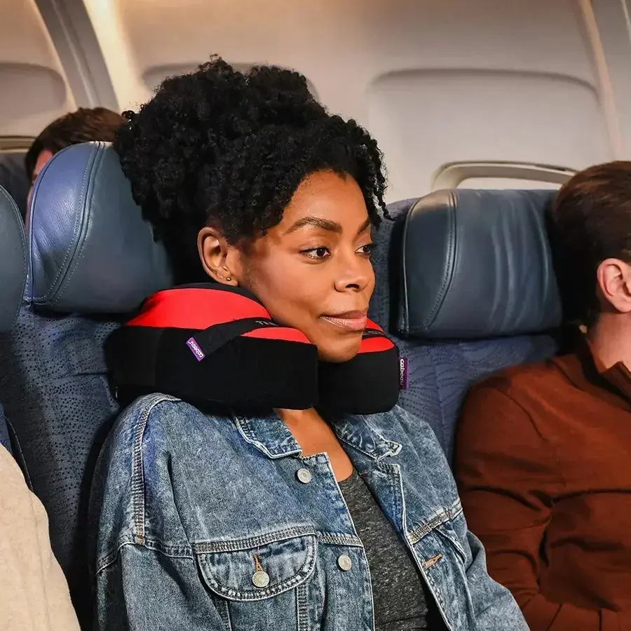 黑5回饋🚩Cabeau旅行用記憶棉頸枕 S3/TNE/附收納袋+耳塞/ 倫敦紅