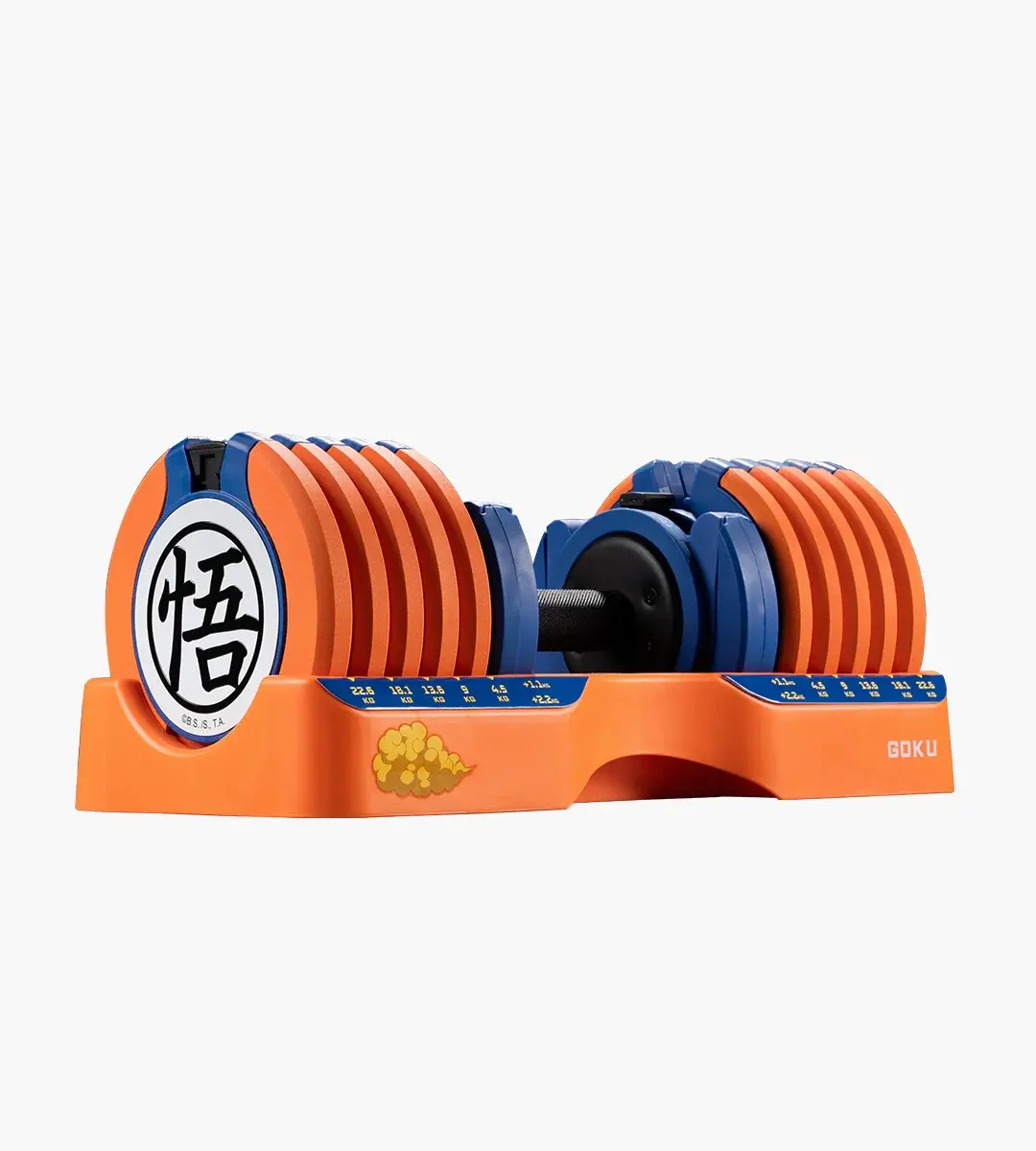 BYZOOM FITNESS七龍珠Z 25kg (55LB)15段重量可調式啞鈴/ 悟空款