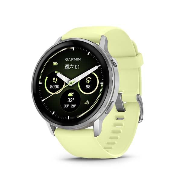 GARMIN Venu 4 GPS智慧腕錶/ 45mm/ 香柚綠