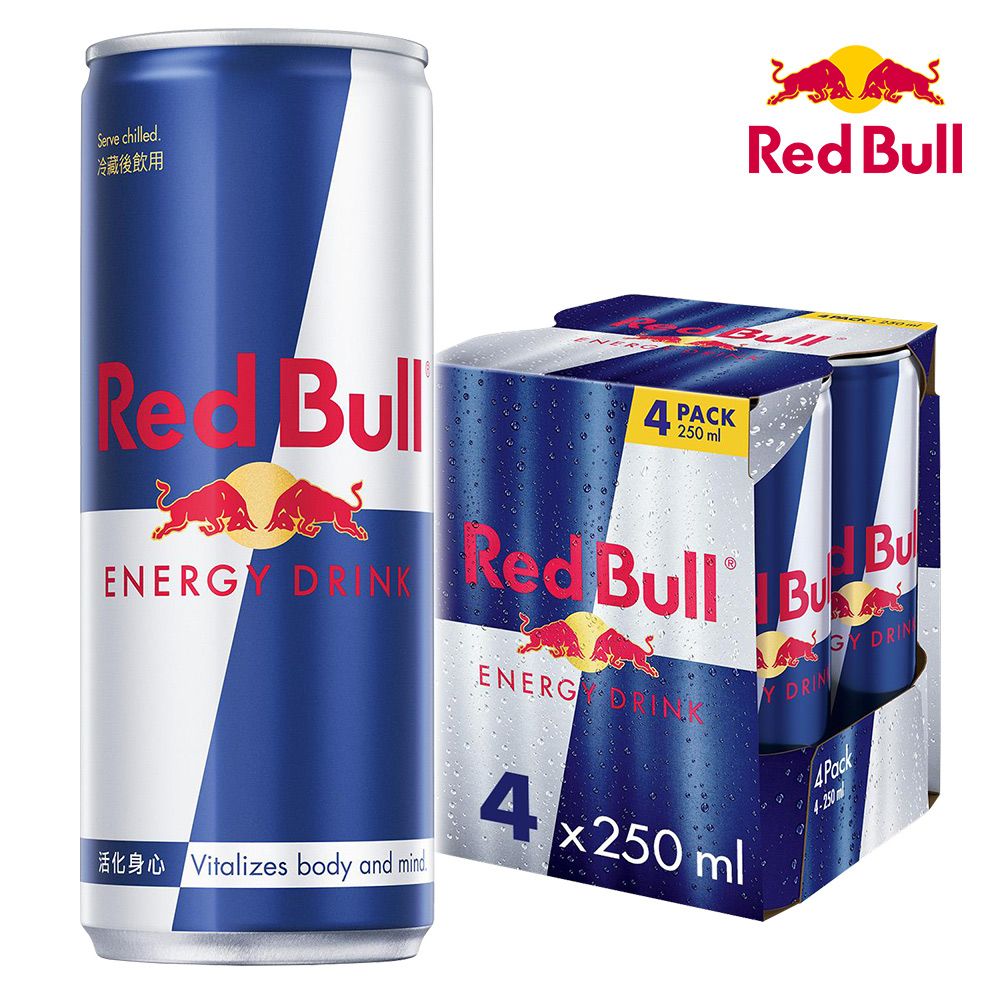 【Red Bull】紅牛能量飲料(250mlx4罐)