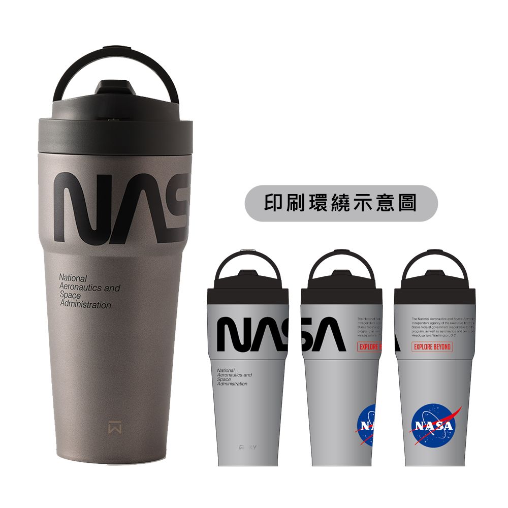 WOKY沃廚純鈦渾圓杯/ NASA太空限定款/ 770ml/ Beyond Air/ 黑