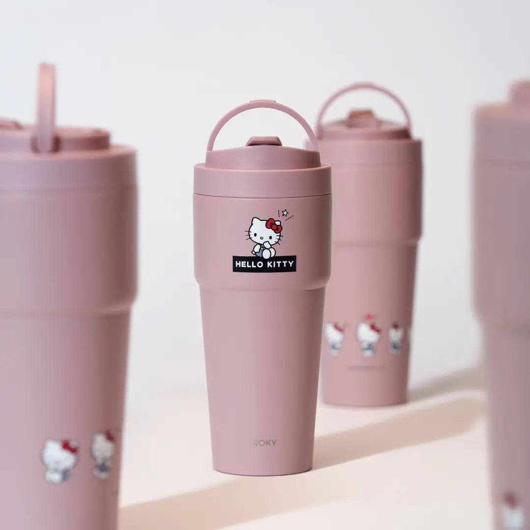WOKY沃廚 X SANRIO-[●●]渾圓杯/ 770ml/ 俏麗粉/ 黛粉