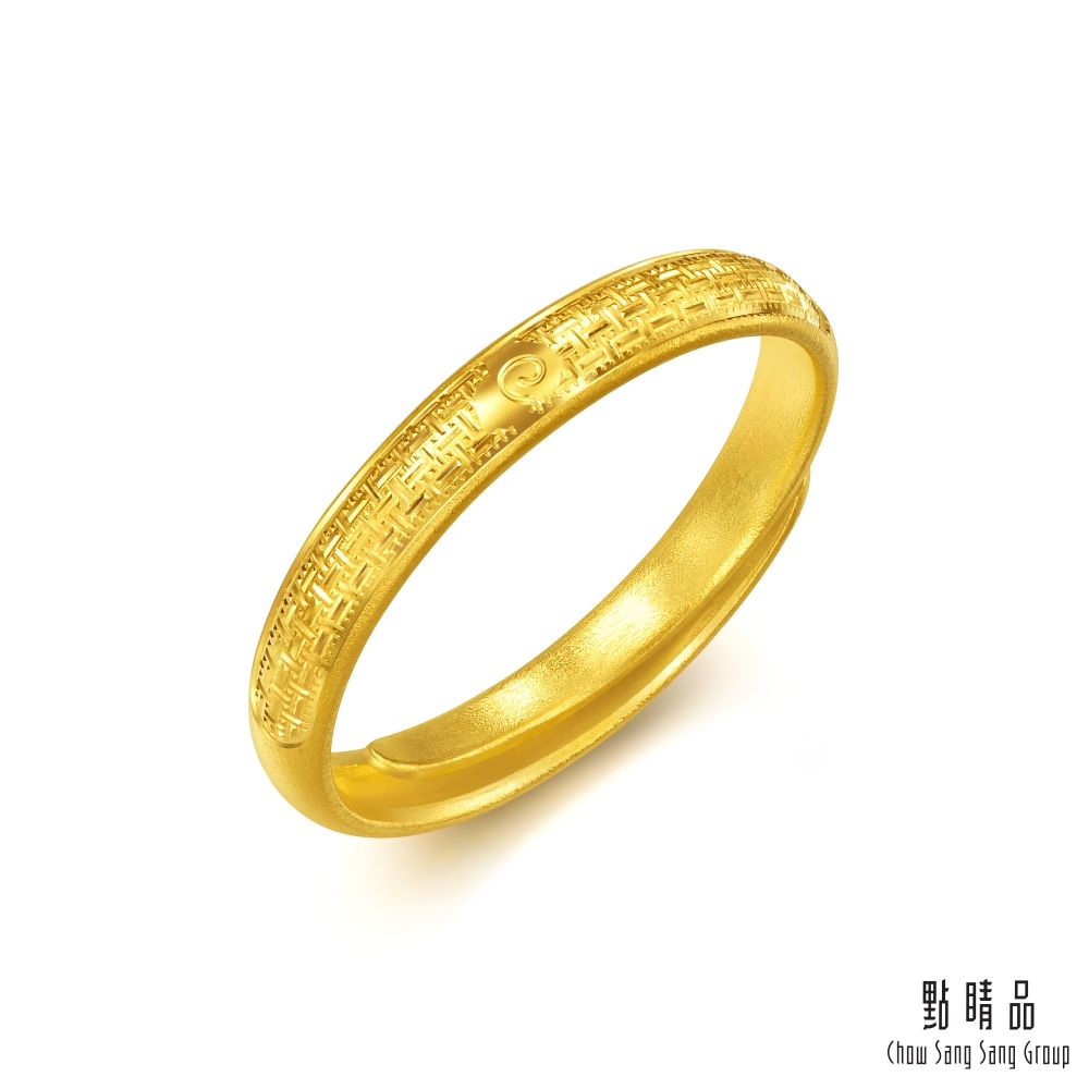 點睛品 祥雲金韻 黃金戒指_計價黃金 (女戒)