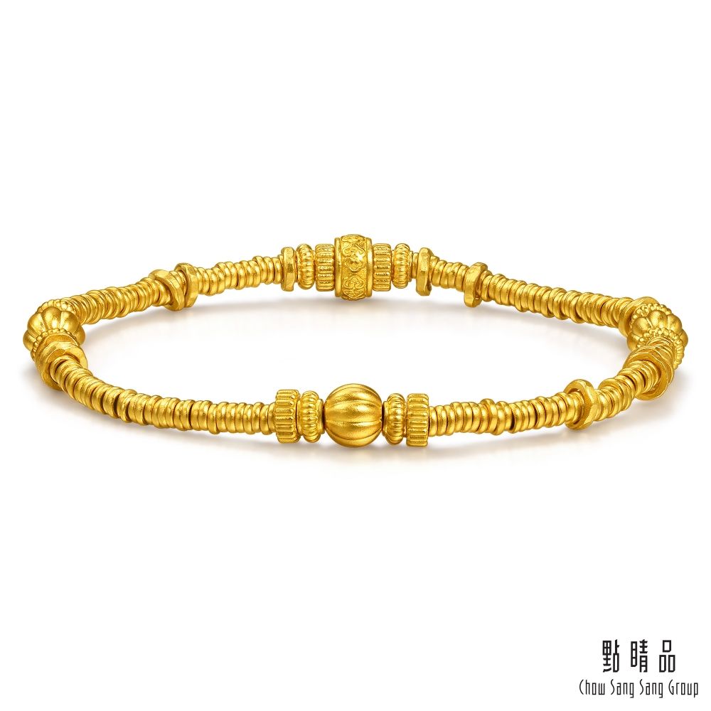 點睛品 如意金瓜 黃金手鍊_計價黃金(04)