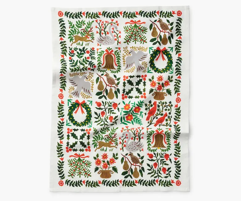 美國 RIFLE PAPER 茶巾/ Holiday/ Christmastide