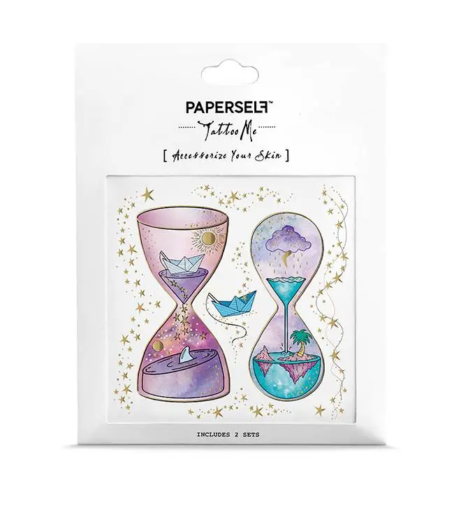 PAPERSELF刺青貼紙/ 沙織丘Hourglass/ 2入