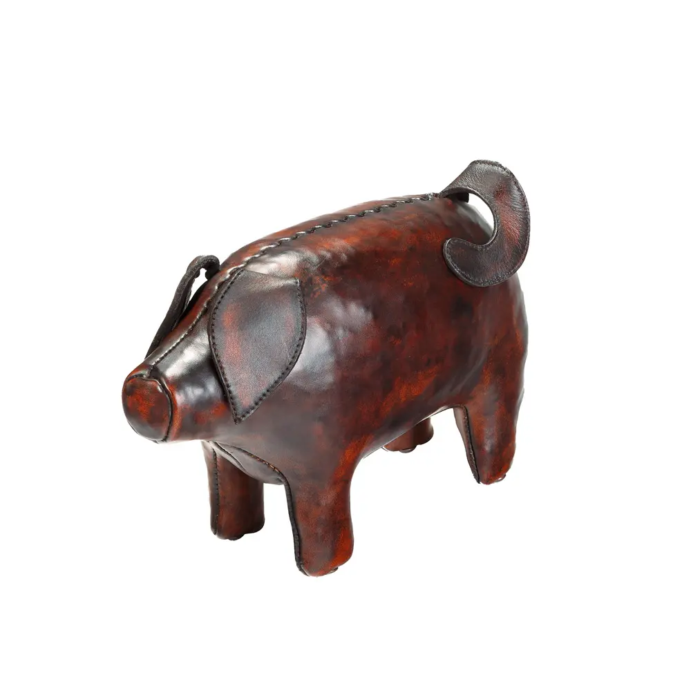 北歐櫥窗/Omersa Yorkshire Pig 約克夏豬 手工皮革擺飾 (迷你)
