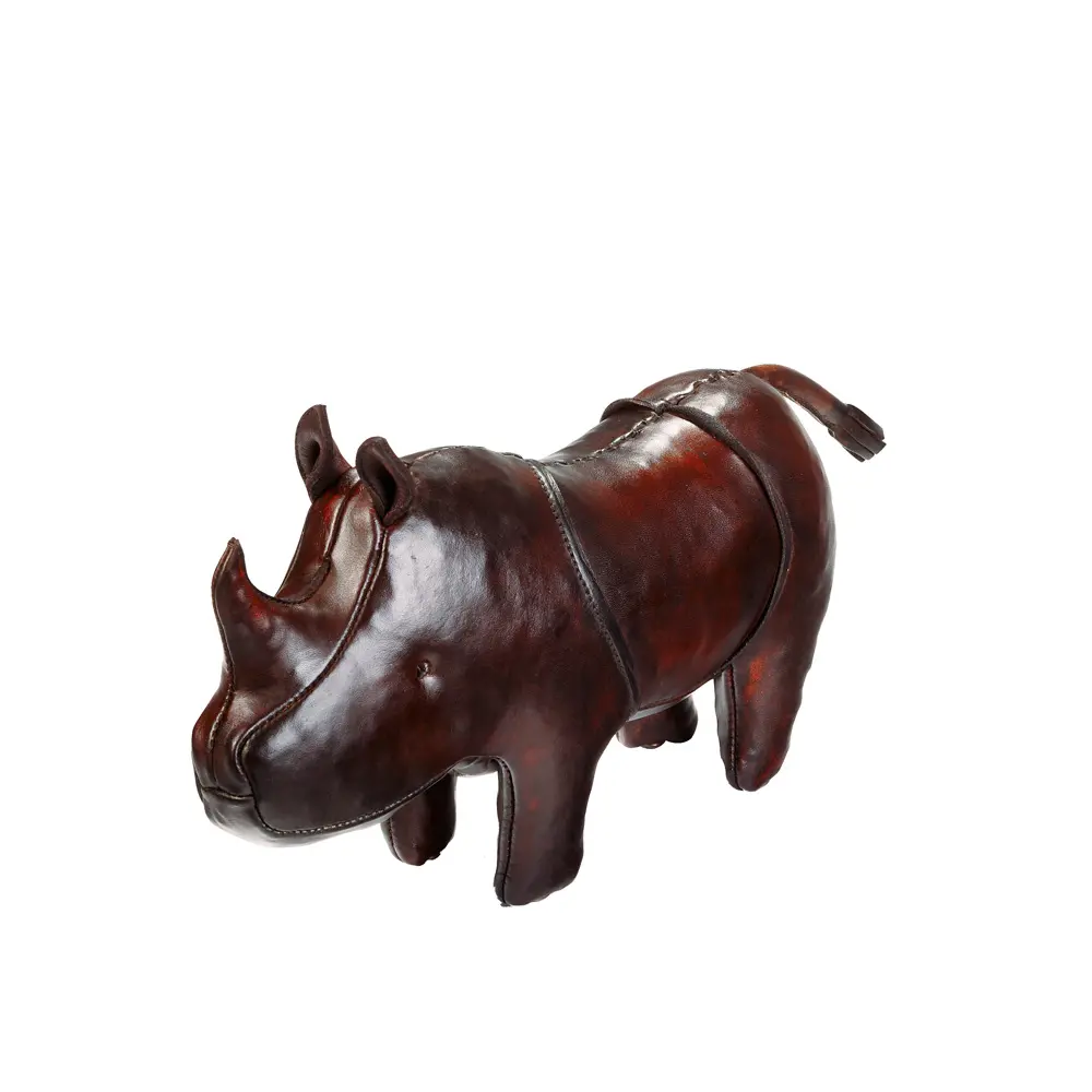 北歐櫥窗/Omersa Rhino 犀牛 手工皮革擺飾 (迷你)