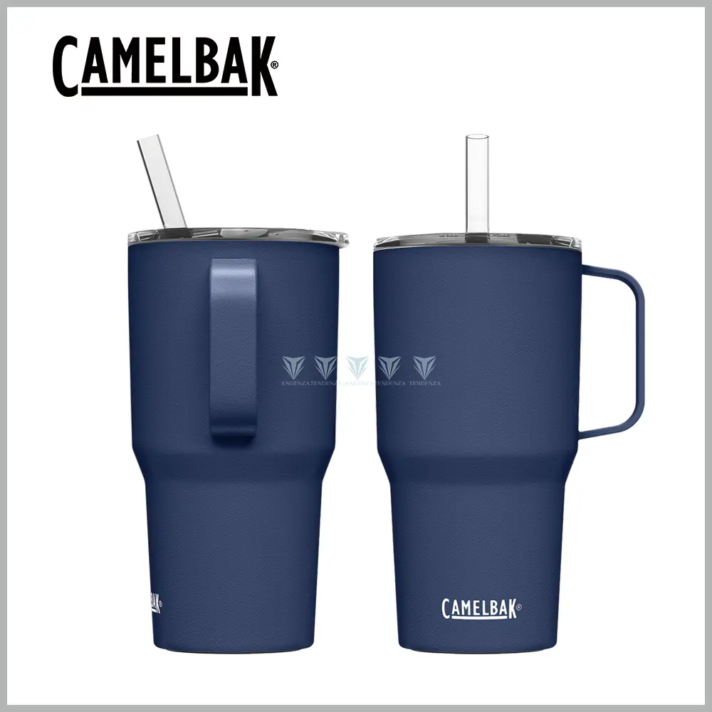 獨家價🚩CamelBak 710ml Straw Mug 雙層不鏽鋼吸管保溫/保冰馬克杯 -海軍藍