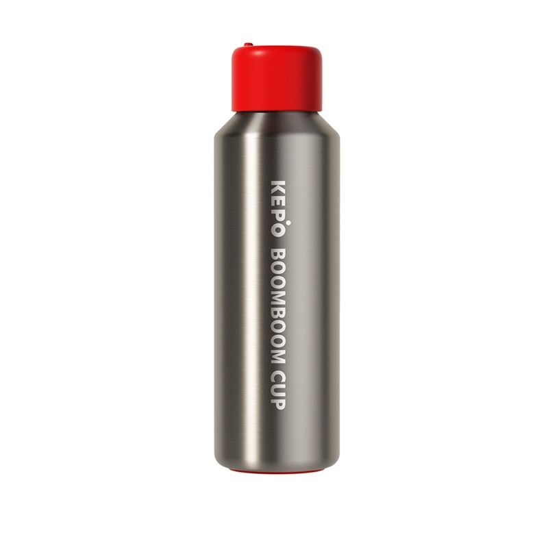 KEPO LQ 600ml KC006 BoomBoom杯 無螺紋彈蓋保溫杯-磨砂槍灰色