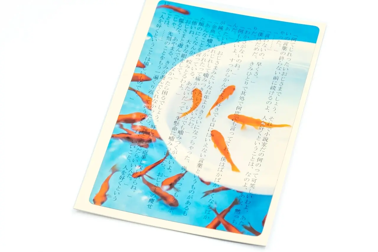 日本 & focus.透明書籤/ A6/ 金魚書中游 4