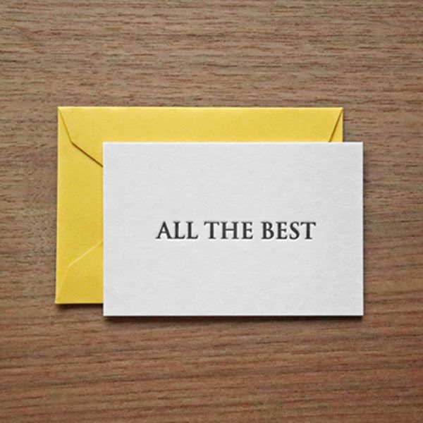 PAPERWORK活版印刷問候卡/ All the best