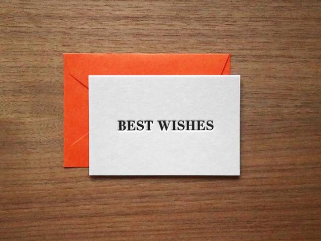 PAPERWORK活版印刷問候卡/ Best wishes