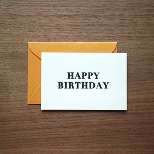 PAPERWORK活版印刷問候卡/ Happy Birthday