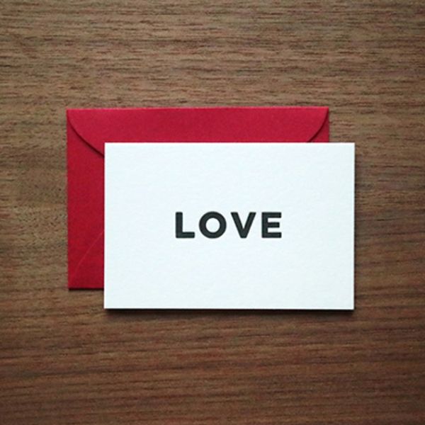 PAPERWORK活版印刷問候卡/ Love