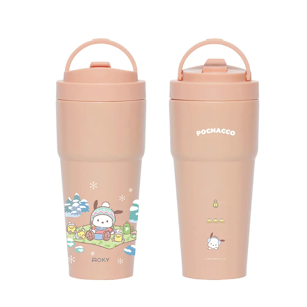WOKY沃廚 X SANRIO-[●●]渾圓杯/ 雙層陶瓷/ 750ml/ 帕恰狗/ 香柚