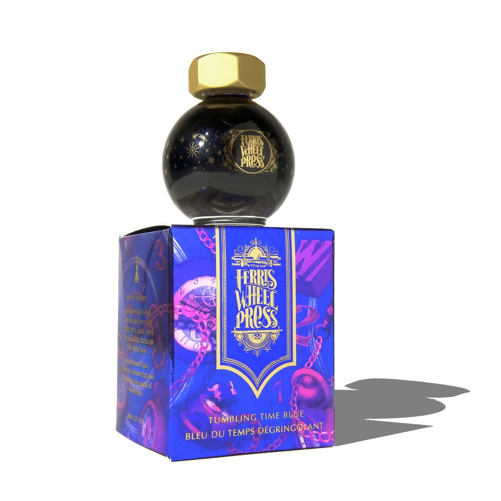 FERRIS WHEEL PRESS摩天輪鋼筆閃粉墨水/ 夢遊童話系列/ 翻滾時刻Tumbling Time Blue/ 20ml