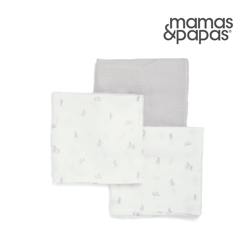 Mamas & Papas Muslin紗布巾3入-月下兔影(90x90cm)
